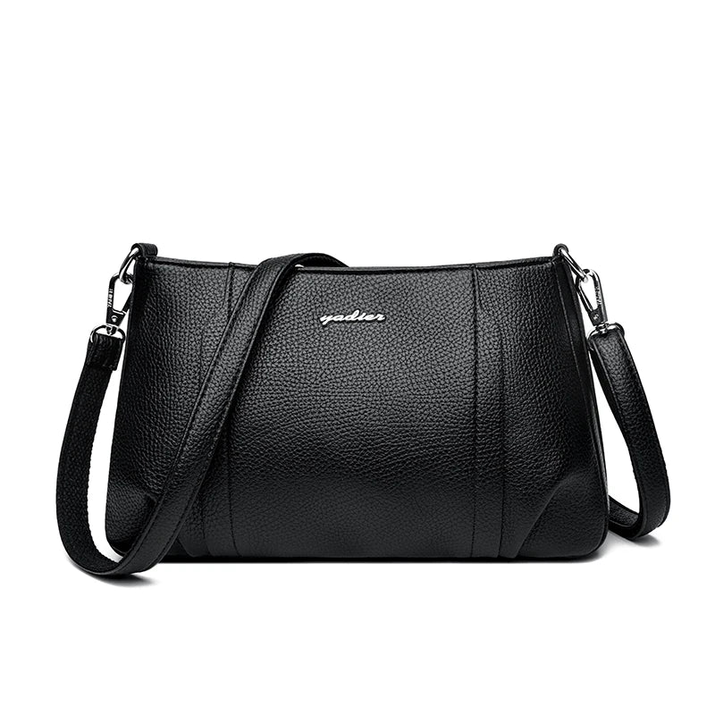 Genuien Brand Top Quality Soft Pu Leather Female Elegant Crossbody Shoulder Bags for Women Casual Tote Purses and Handbags 2026