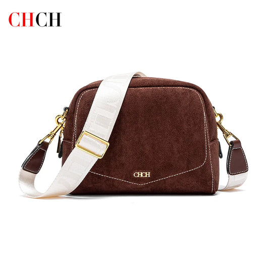 CHCH Women's Crossbody Bag Autumn/Winter Collection Anti Velvet Women's Square Bag Wine Red Shoulder Bag Christmas Gift