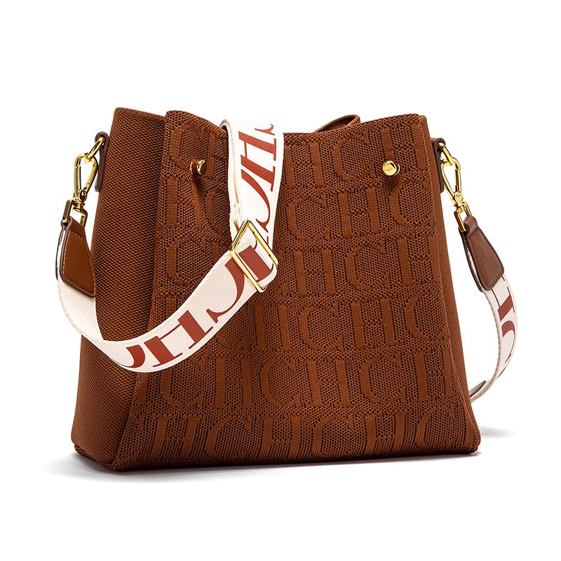 CHCH Women's Shoulder Bag New Magnetic Buckle Khaki Shoulder Bag Large Capacity