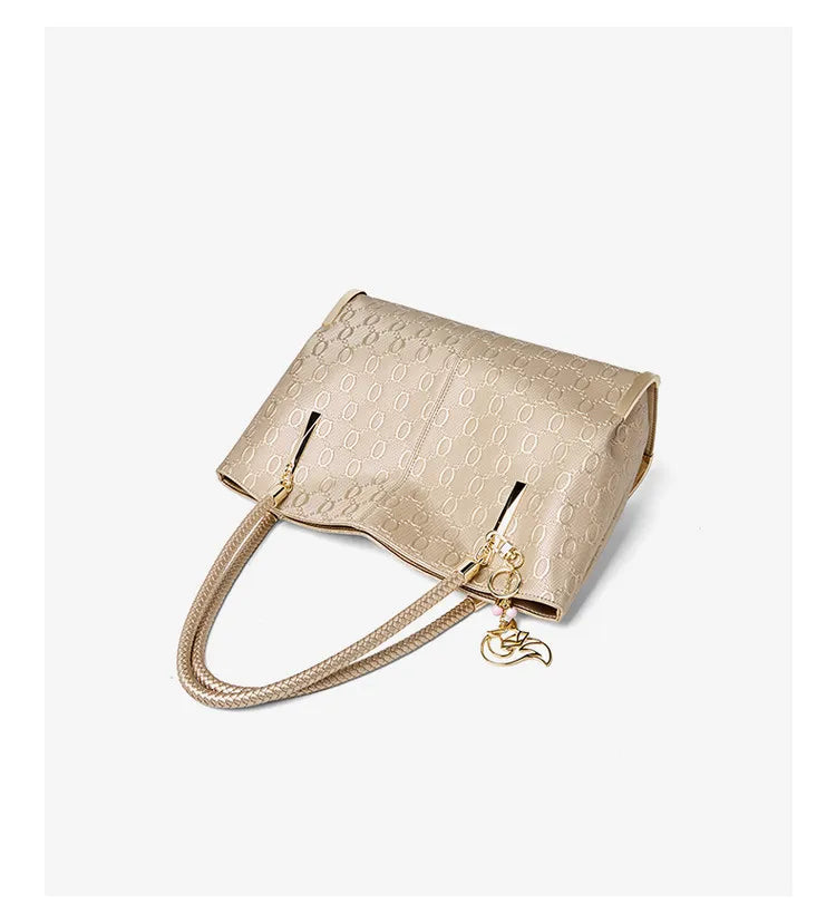 FOXER Elegant Women's Handbag Split Leather Large Capacity Lady Shoulder Bag Luxury Design Tote Bag Fashion Female's Purse