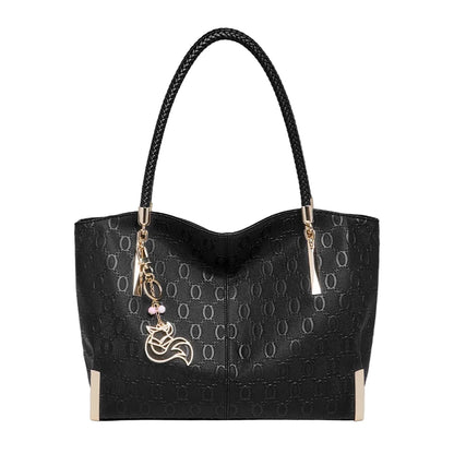 FOXER Elegant Women's Handbag Split Leather Large Capacity Lady Shoulder Bag Luxury Design Tote Bag Fashion Female's Purse