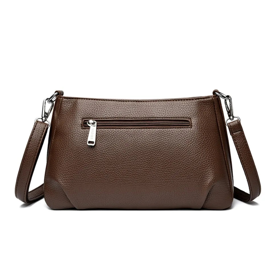 Genuien Brand Top Quality Soft Pu Leather Female Elegant Crossbody Shoulder Bags for Women Casual Tote Purses and Handbags 2026