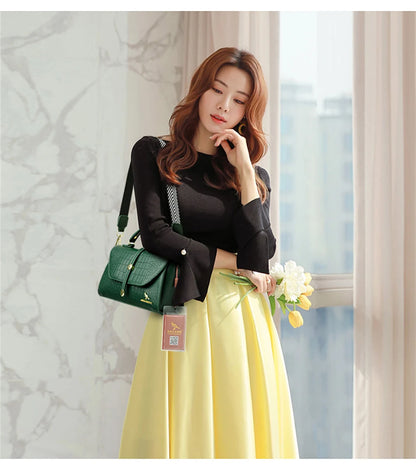 2024 Brand Crocodile Leather Crossbody Bags for Women Female Shoulder Messenger Sac Luxury Designer Ladies Handbags and Purses