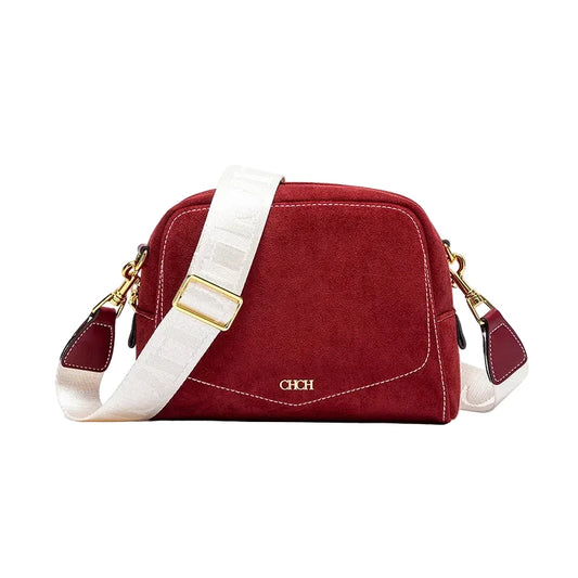 CHCH Women's Crossbody Bag Autumn/Winter Collection Anti Velvet Women's Square Bag Wine Red Shoulder Bag Christmas Gift
