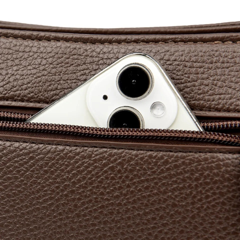 Genuien Brand Top Quality Soft Pu Leather Female Elegant Crossbody Shoulder Bags for Women Casual Tote Purses and Handbags 2026