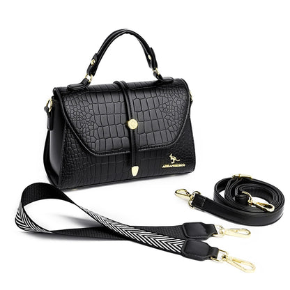 2024 Brand Crocodile Leather Crossbody Bags for Women Female Shoulder Messenger Sac Luxury Designer Ladies Handbags and Purses
