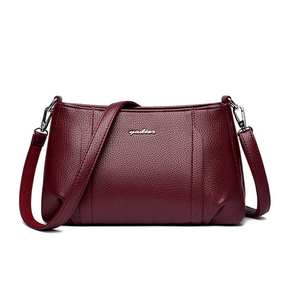 Genuien Brand Top Quality Soft Pu Leather Female Elegant Crossbody Shoulder Bags for Women Casual Tote Purses and Handbags 2026