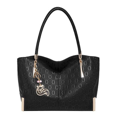 FOXER Elegant Women's Handbag Split Leather Large Capacity Lady Shoulder Bag Luxury Design Tote Bag Fashion Female's Purse