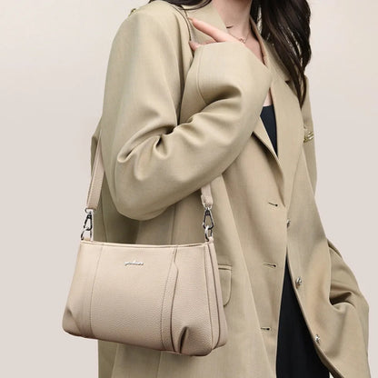 Genuien Brand Top Quality Soft Pu Leather Female Elegant Crossbody Shoulder Bags for Women Casual Tote Purses and Handbags 2026