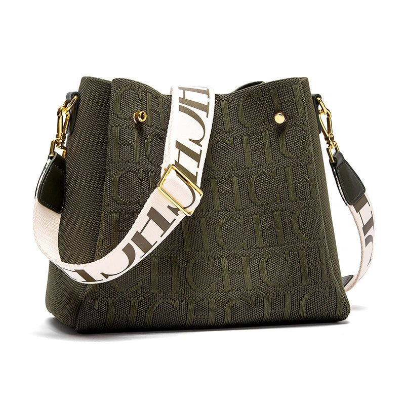 CHCH Women's Shoulder Bag New Magnetic Buckle Khaki Shoulder Bag Large Capacity