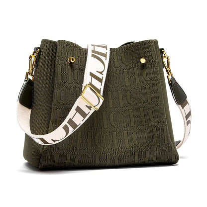 CHCH Women's Shoulder Bag New Magnetic Buckle Khaki Shoulder Bag Large Capacity